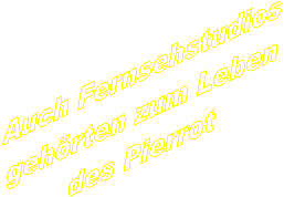 Auch Fernsehstudios
gehrten zum Leben
des Pierrot